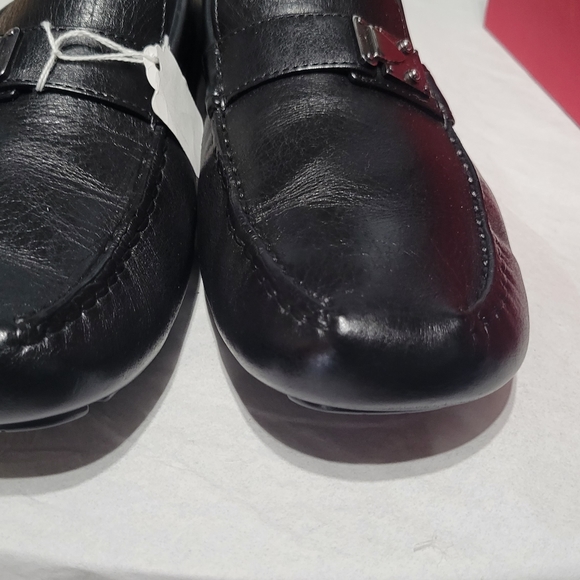 Louis Vuitton Men Black Leather Driver Loafers Size 9 - Picture 2 of 13